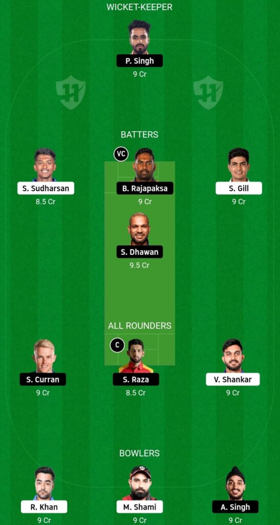 PBKS VS GT FANTASY TEAM PREDICTION 18 MATCH IPL 2023