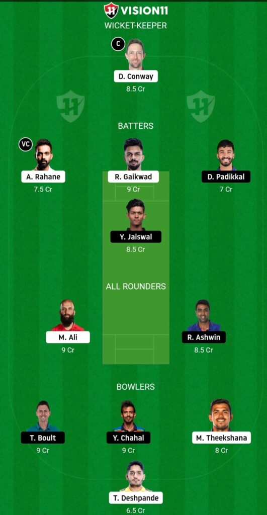 RR VS CSK DREAM 11 FANTASY TEAM PREDICTION IPL 2023 MATCH 37