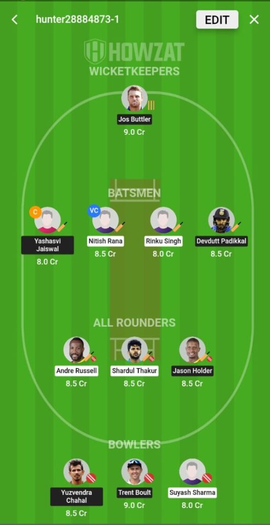 KKR VS RR DREAM 11 FANTASY TEAM PREDICTION IPL 2023 MATCH 56